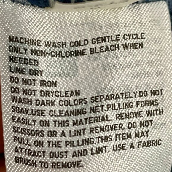 UNIQLO Deep Pile Fleece Crew Neck Sweatshirt Top Navy and White Mottled Womens S - Picture 10 of 11